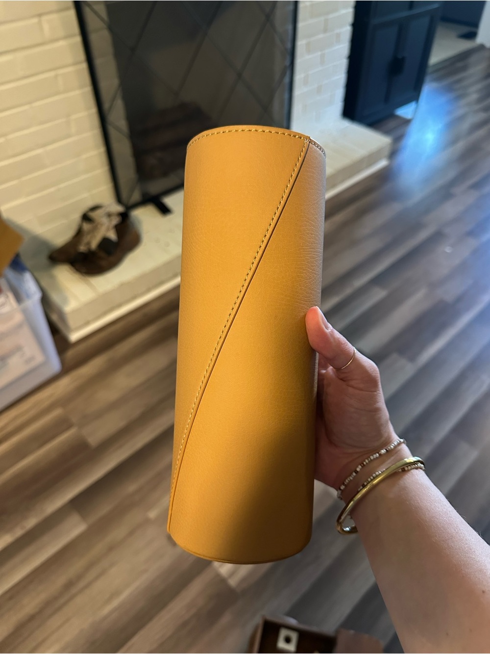 GATHRE Vegan Leather vase